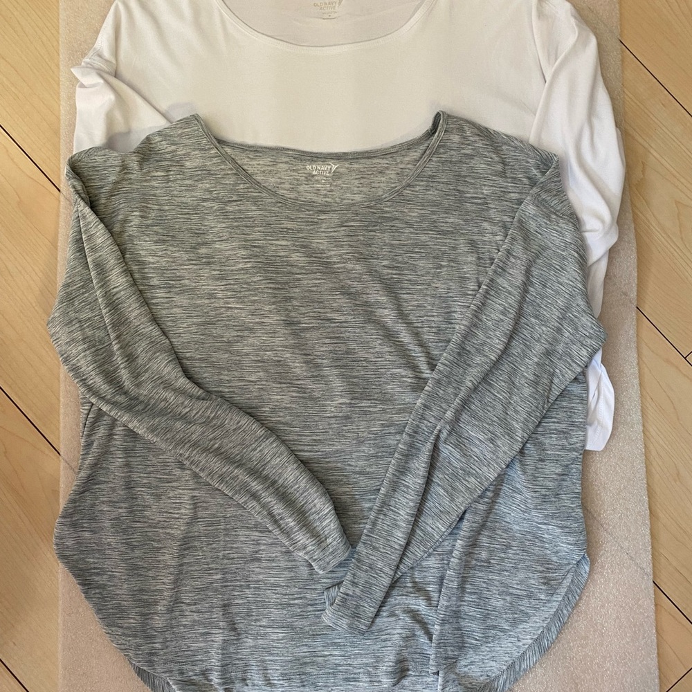 2 NBW  Old Navy Active Tops with hood size Med but fits like a large